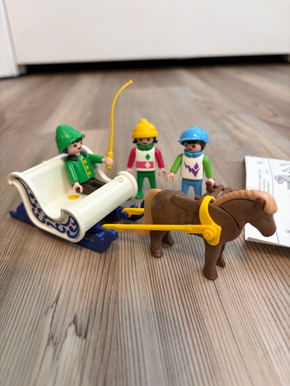 Vintage Playmobil 3689 Pony Sleigh Ride - almost complete set!
